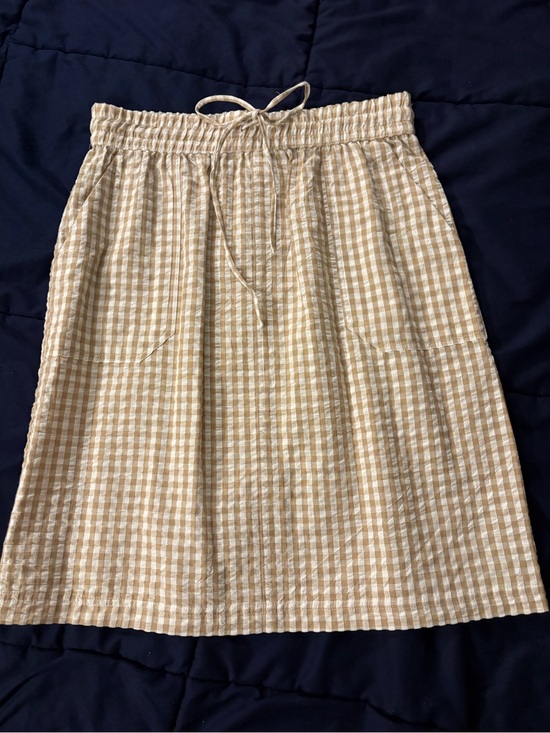 Studio West Dresses & Skirts - Studio West Apparel Gingham A-Line Skirt in Brown & White Size Medium